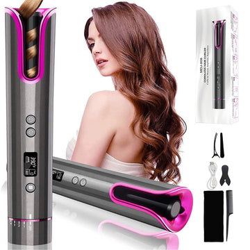 Cordless Automatic Ceramic Hair Curler (USB Rechargeable).